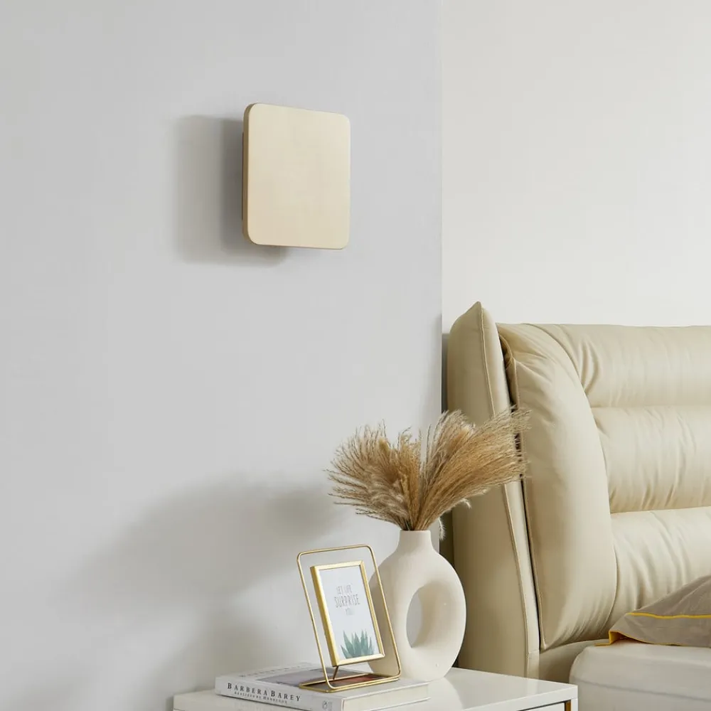 LED-væglampe Elrik, guldfarvet, 22 cm, metal^Lucande Discount