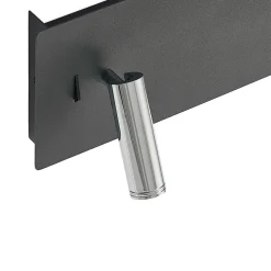 Lucande LED-væglampe Kimo, 32 cm, sort, aluminium, USB