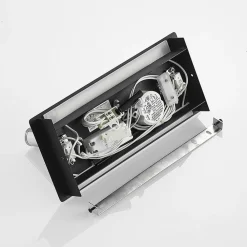 Lucande LED-væglampe Kimo, 32 cm, sort, aluminium, USB