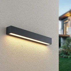 LED-væglampe Lengo, 50 cm, antracit, ned, 3.000K^Lucande Outlet