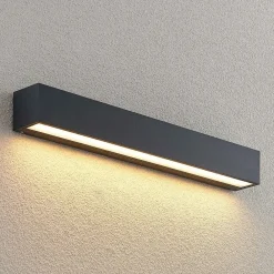 LED-væglampe Lengo, 50 cm, antracit, ned, 3.000K^Lucande Outlet