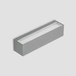 LED-væglampe Lengo, 25 cm, sølv, 2 lyskilder, IP65^Lucande Online