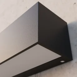 Lucande LED-væglampe Lengo, 50 cm antracit, op/ned 3000K