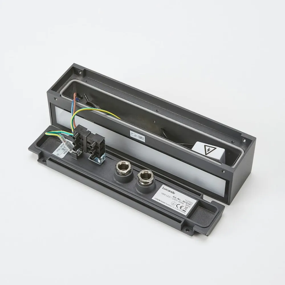 LED-væglampe Lengo, 25 cm antracit, op/ned 3000K^Lucande Clearance