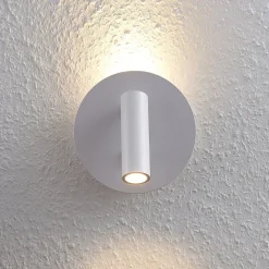 Lucande LED-væglampe Magya, hvid 2 lyskilder. rund