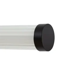 Lucande LED-væglampe Melisa, sort, 90 cm, CCT, IP44