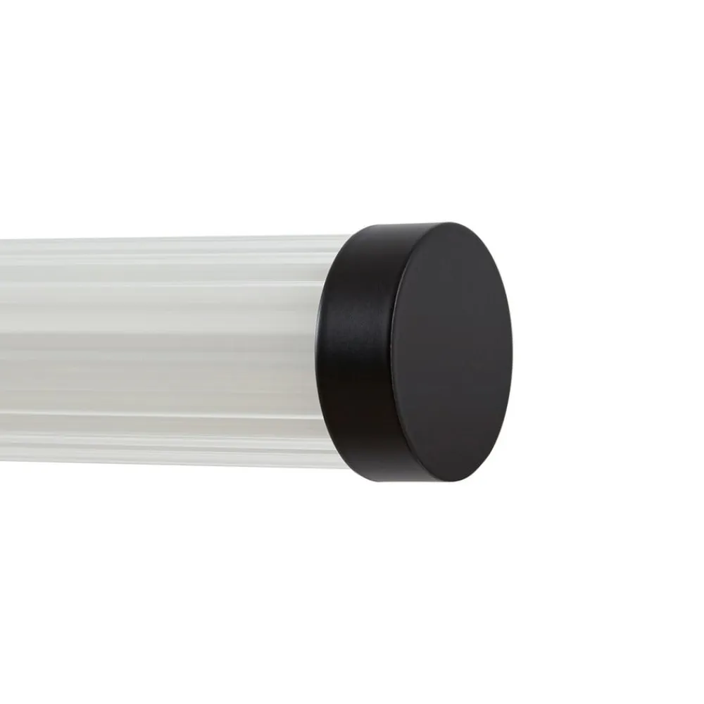 Lucande LED-væglampe Melisa, sort, 90 cm, CCT, IP44