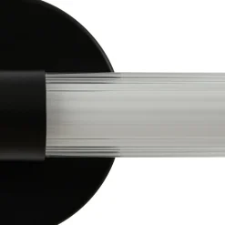 Lucande LED-væglampe Melisa, sort, 90 cm, CCT, IP44