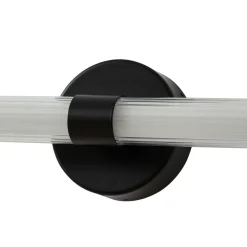 Lucande LED-væglampe Melisa, sort, 90 cm, CCT, IP44