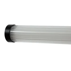 Lucande LED-væglampe Melisa, sort, 90 cm, CCT, IP44