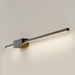 Lucande Gang|Væglamper>LED-væglampe Skaila, sort, længde 90 cm, 3.000 K