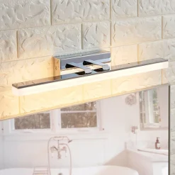 LED-væglampe til badeværelset Julie, 46 cm, krom, metal, IP44^Lucande