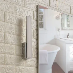 Lucande LED-væglampe til badeværelset Julie, 32 cm høj, krom, IP44