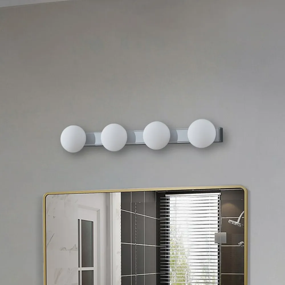 Lucande Væg- Og Spejllamper|Væglamper>LED-væglampe til badeværelset Myrra, krom, glas, 60 cm, IP44