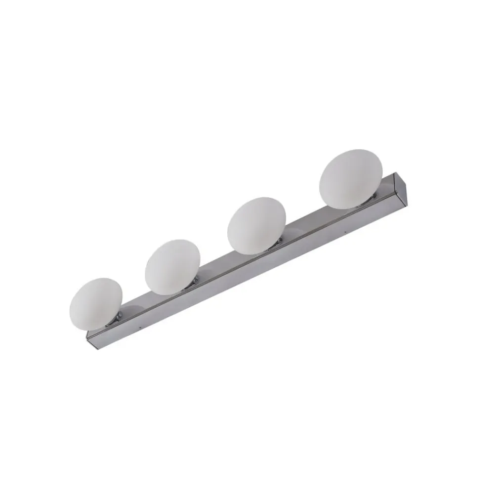 Lucande Væg- Og Spejllamper|Væglamper>LED-væglampe til badeværelset Myrra, krom, glas, 60 cm, IP44