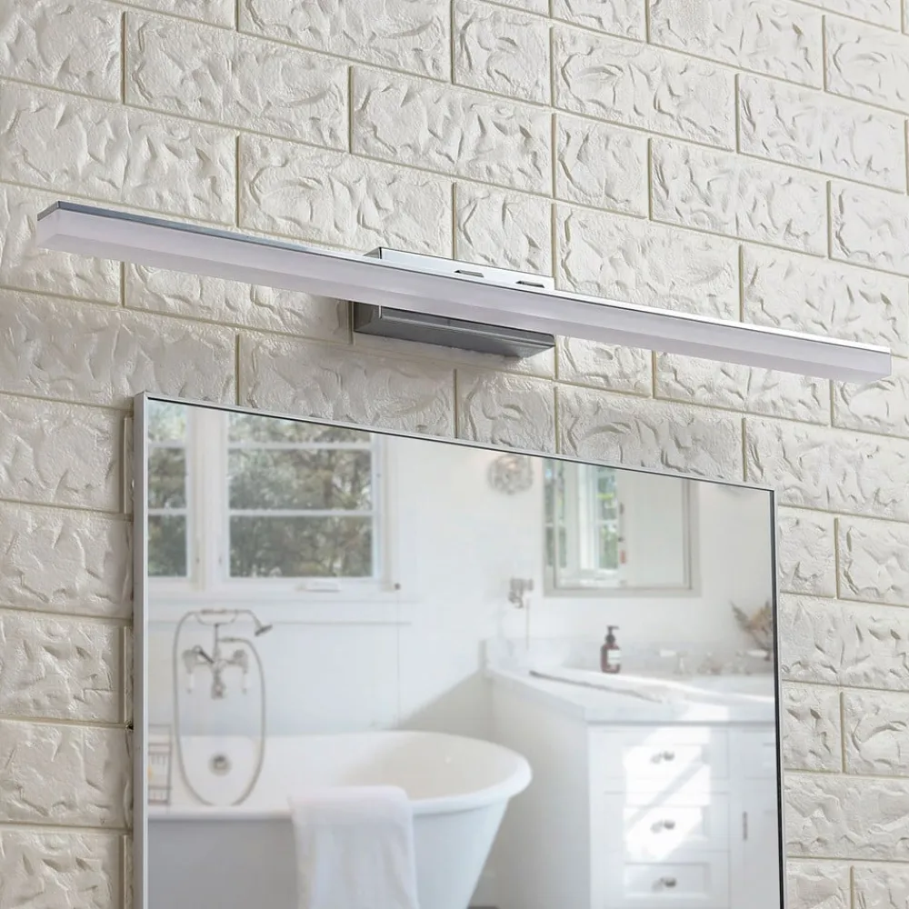 Lucande Væg- Og Spejllamper|Væglamper>LED-væglampe til badeværelset Julie, 75 cm, krom, metal, IP44