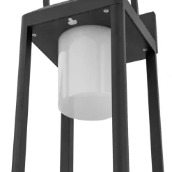 Lucande LED-væglampe Tilena, kantet, sort, aluminium