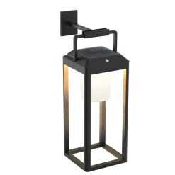 Lucande LED-væglampe Tilena, kantet, sort, aluminium