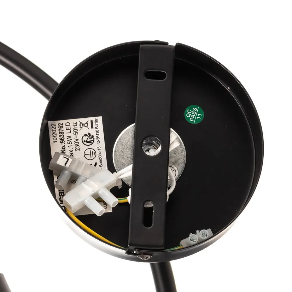 Lucande Loftlamper>Linnard loftlampe af stål, 3 lyskilder