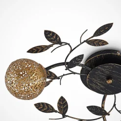 loftlampe Evory, Ø 53 cm, 3 lyskilder, sort/guld, G9^Lucande Clearance