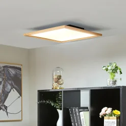 loftlampe Joren, 52 cm, træ, CCT, fjernbetjening^Lucande Outlet