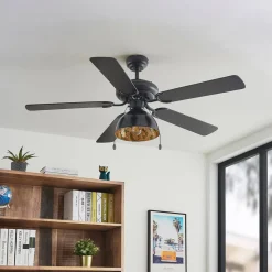 Lucande Loftventilatorer>loftventilator med lys Shamoian, støjsvag, Ø 130 cm