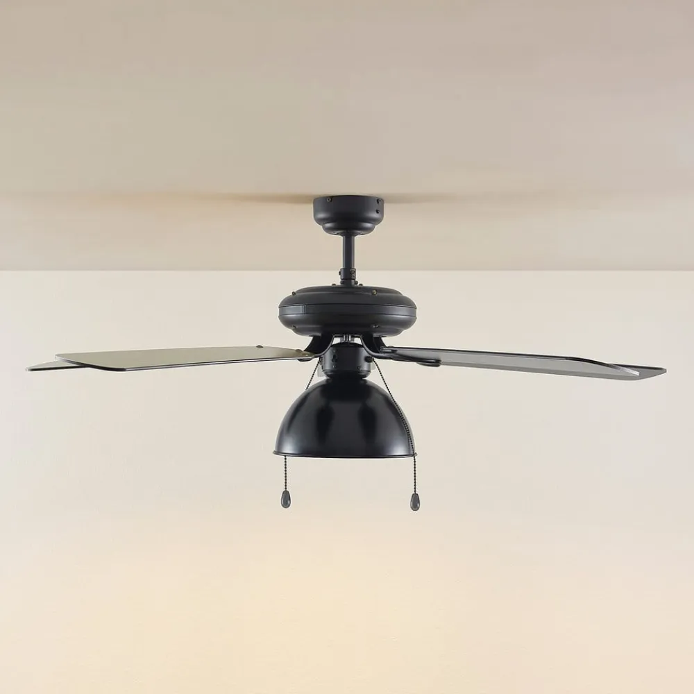 Lucande Loftventilatorer>loftventilator med lys Shamoian, støjsvag, Ø 130 cm