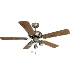 loftventilator med lys Anariki, lydløs, messing^Lucande Discount