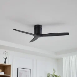 loftventilator Vindur, sort, DC, støjsvag, 132 cm^Lucande Sale