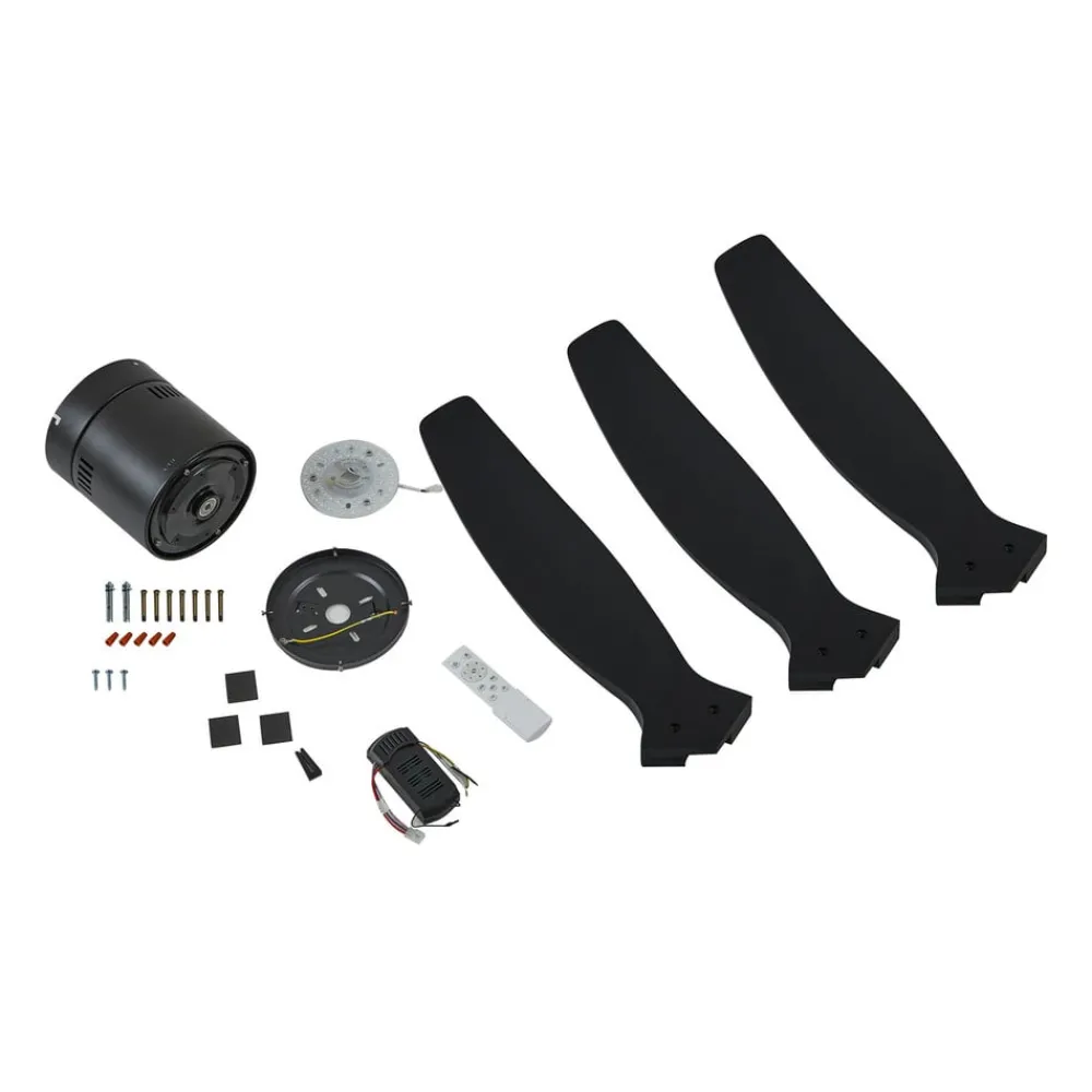 loftventilator Vindur, sort, DC, støjsvag, 132 cm^Lucande Sale