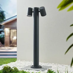 Lucande Terrassebelysning|Gadebelysning>Maloney pullert, 2 lyskilder, 75 cm, antracit