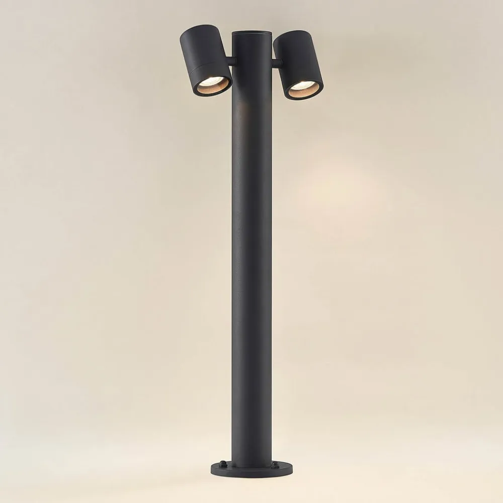 Lucande Terrassebelysning|Gadebelysning>Maloney pullert, 2 lyskilder, 75 cm, antracit