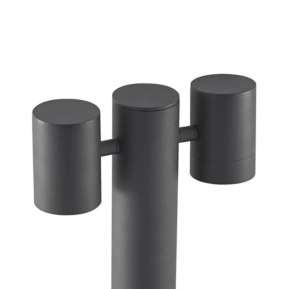 Lucande Terrassebelysning|Gadebelysning>Maloney pullert, 2 lyskilder, 75 cm, antracit