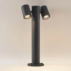 Maloney sokkellampe, 50 cm, antracit, IP54^Lucande Outlet