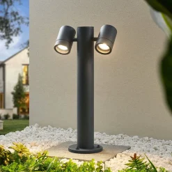 Maloney sokkellampe, 50 cm, antracit, IP54^Lucande Outlet