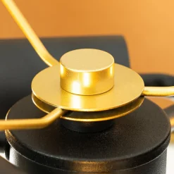 Malviras gulvlampe i stof med bladdekoration^Lucande Discount