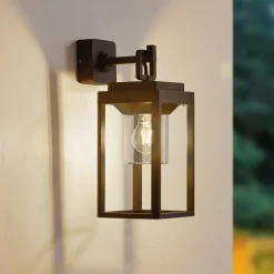 Milanka udendørs væglampe, sort, aluminium, 43 cm^Lucande Sale