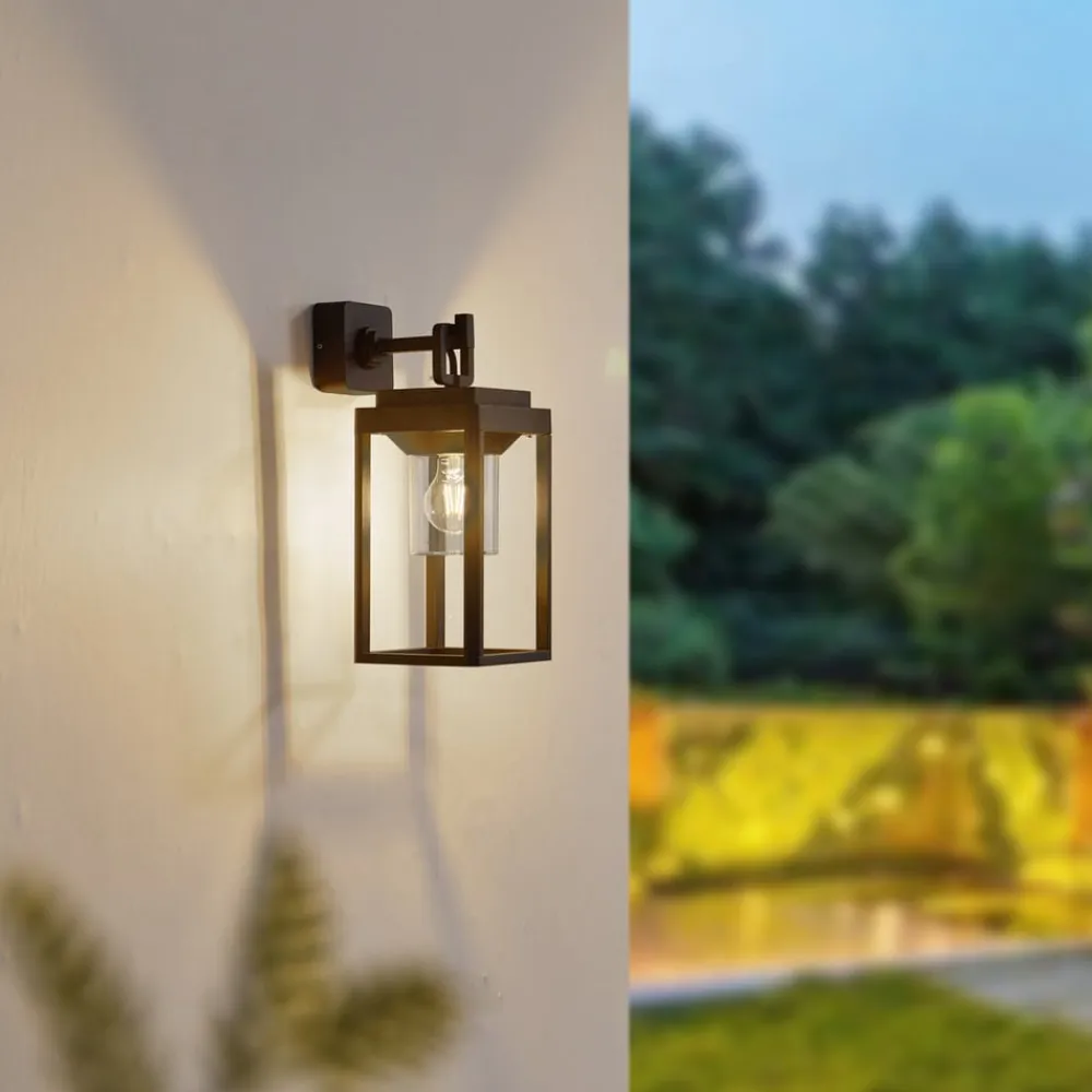 Milanka udendørs væglampe, sort, aluminium, 43 cm^Lucande Sale