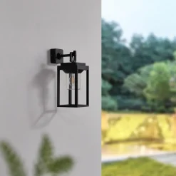 Milanka udendørs væglampe, sort, aluminium, 43 cm^Lucande Sale