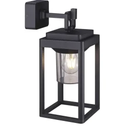 Milanka udendørs væglampe, sort, aluminium, 43 cm^Lucande Sale