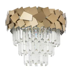 Miraia loftlampe i krystal, guld^Lucande Hot