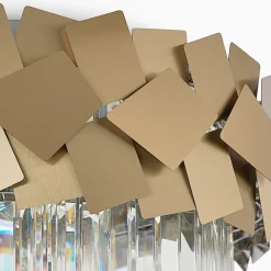 Miraia loftlampe i krystal, guld^Lucande Hot