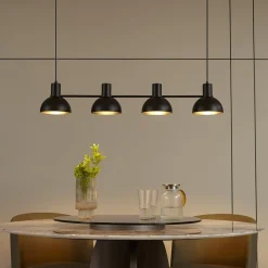 Mostrid hængelampe, sort, 4 lyskilder^Lucande Outlet