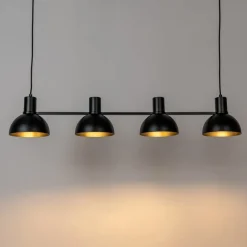 Mostrid hængelampe, sort, 4 lyskilder^Lucande Outlet