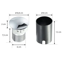 nedgravningslampe Milara, 2 lysudgang, GU10^Lucande Hot