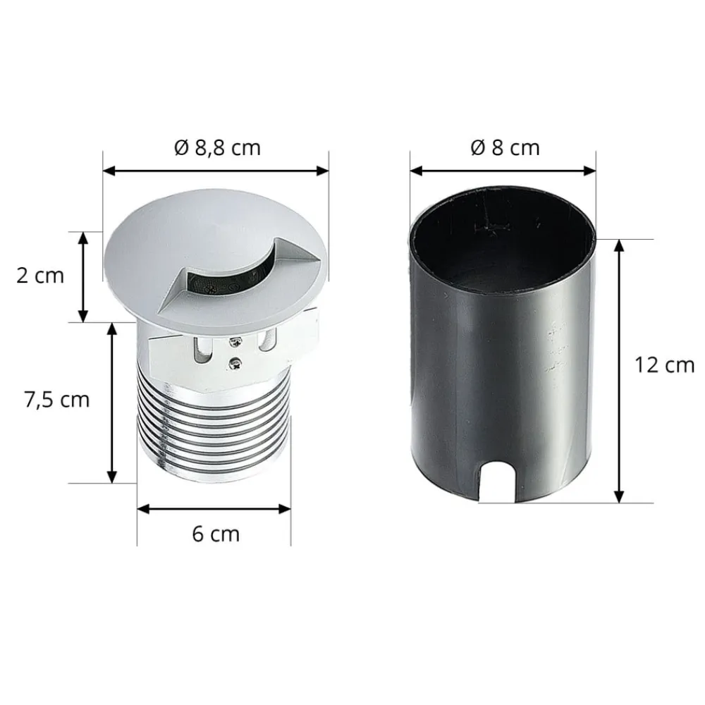 Lucande Terrassebelysning|Udendørs Spot>nedgravningslampe Milara, 1 lysudgang, GU10
