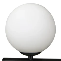 Lucande pendel Isandro, sort/opal, 7-lys