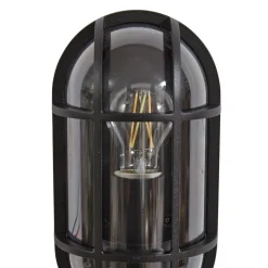 Lucande Serine udendørs væglampe, 27,1 cm, sort, aluminium