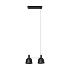 Lucande Servan-hængelampe, sort, 2 lyskilder