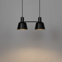 Lucande Servan-hængelampe, sort, 2 lyskilder